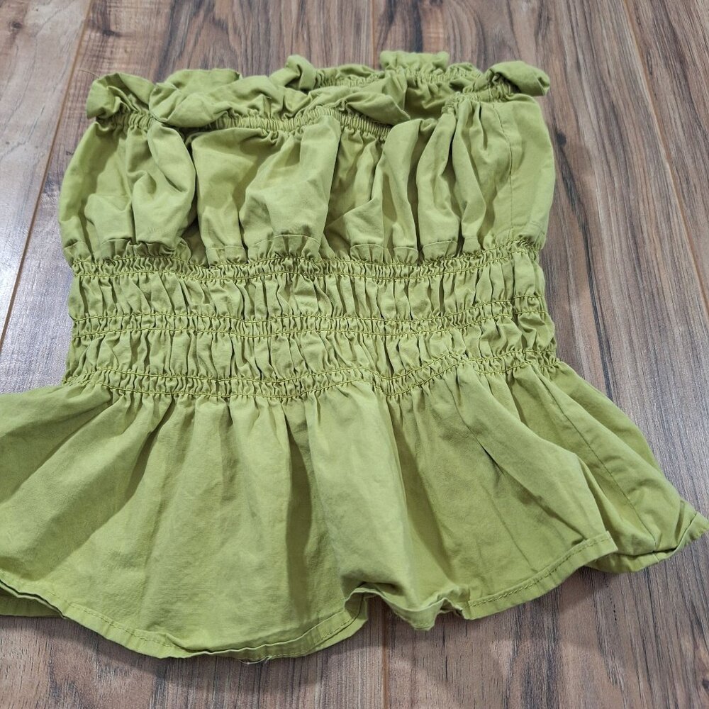 Vestique green tube top festival hippie boho size medium
